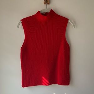 Wilfred Cherry Red Mock Neck Sweater